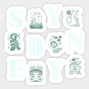 Sydney Alphabets - Lazy Afternoon Sticker